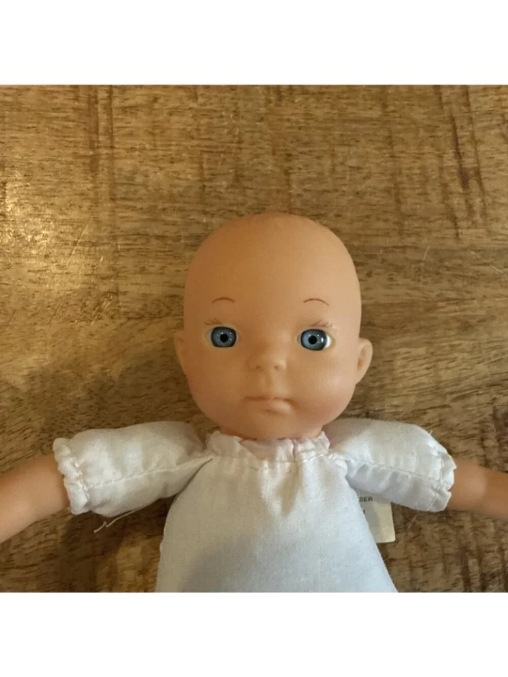 Vintage HK City Toys 6” Doll Blue Eyes Mini Baby Soft Body